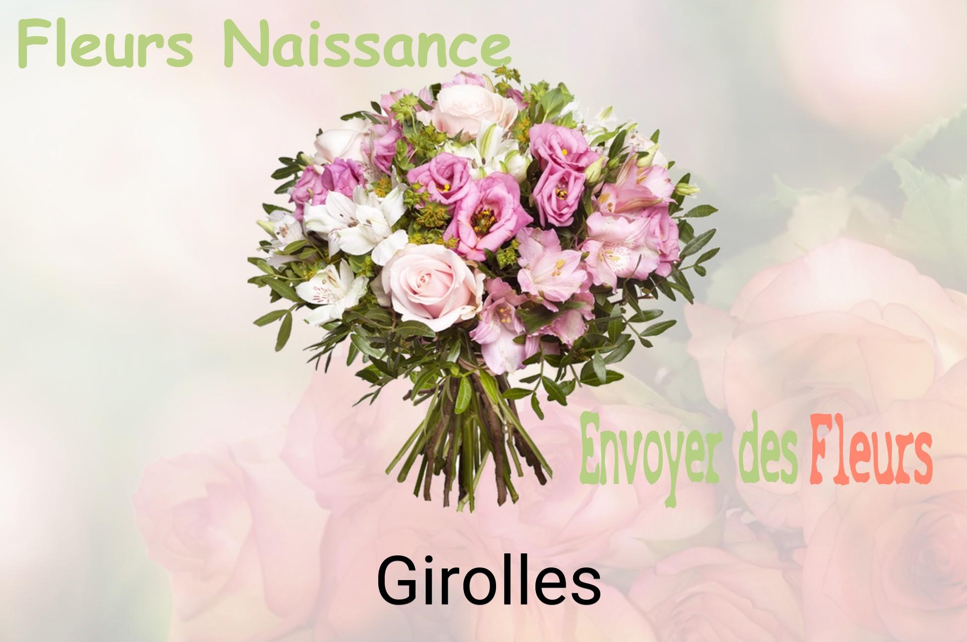 Bouquet de fleurs de naissance livré à Girolles