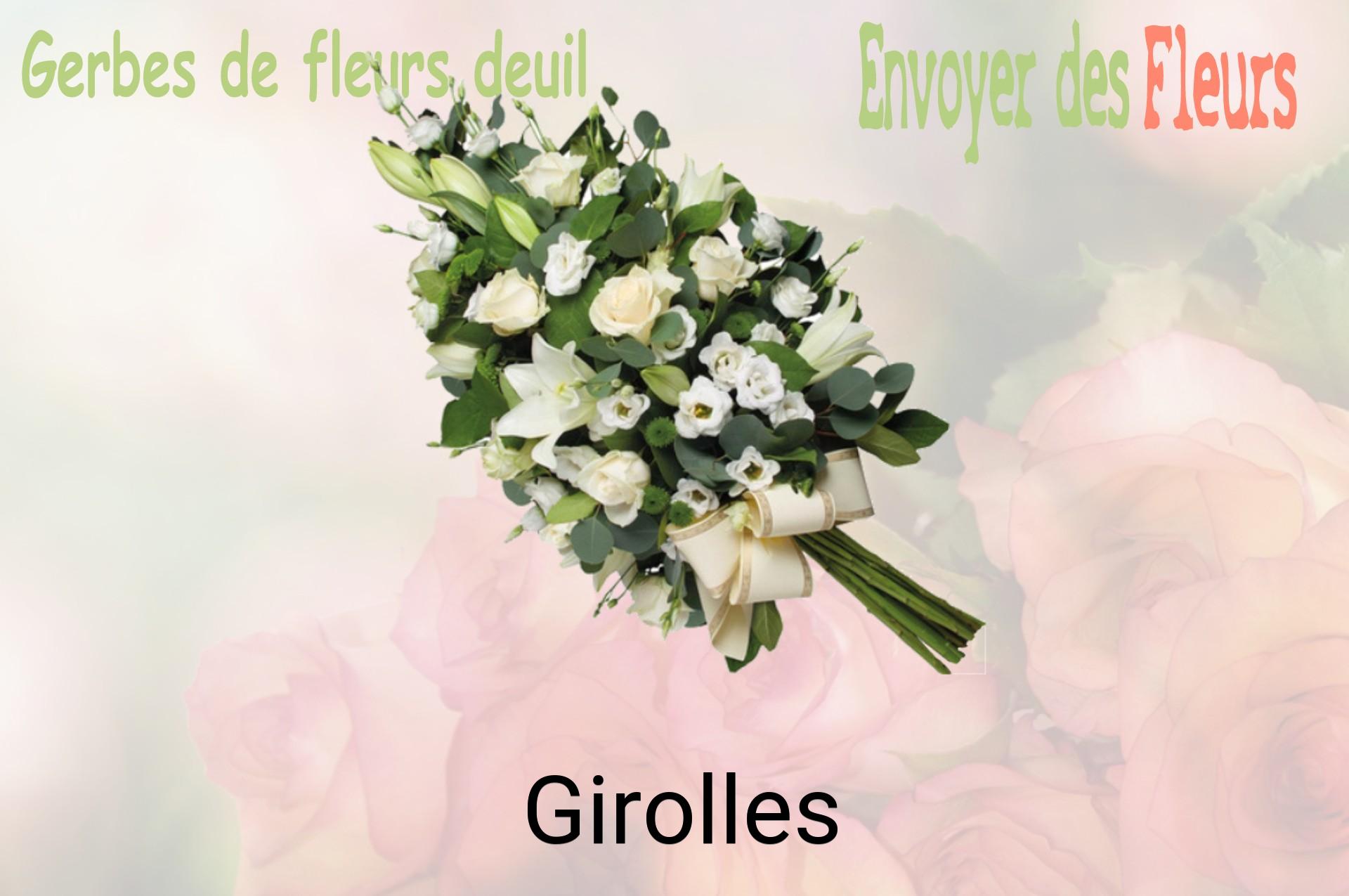 Gerbe de fleurs de deuil livrée à Girolles